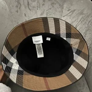 Exaggerated Check Cotton Canvas Bucket Hat s-l400.jpg main image 4